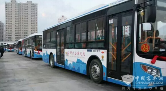 忻州公交40辆银隆新能源纯电动公交车正式运营