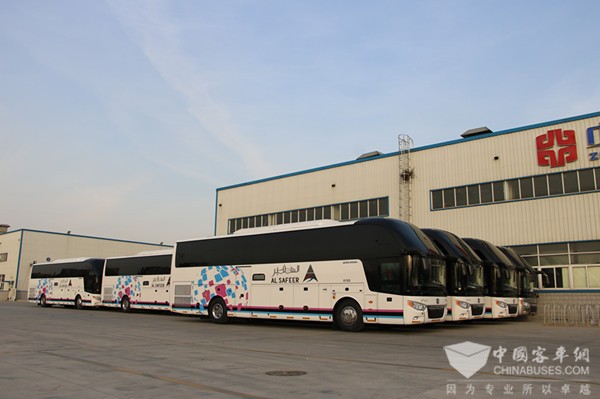 沙漠雄鹰 600余台中通高档旅游团体车交付沙特