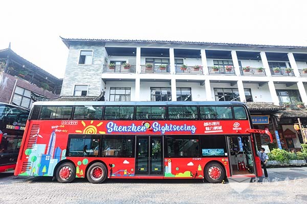 深圳旅游观光巴士 开沃 纯电动双层巴士