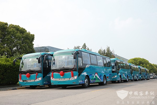 苏州金龙 海格客车 高端智能 旅游客车 青岛崂山